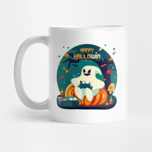 Happy Halloween Pun Video Gamer Ghost Mug